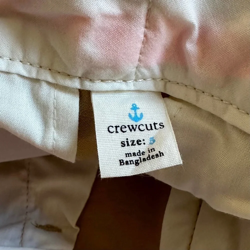 Nwt Crewcuts Boys' Stretch Stanton Short Chino Khaki Size 5